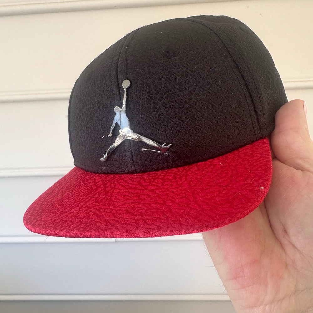 Jordan Black and Red Kids Hat
